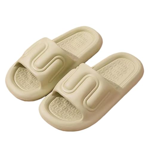 Namzi Hausschuhe Herren Damen rutschfest Schnell Trocknende Duschschuhe Badezimmer Sandalen Ultrakissen Dicke Sohle (Größe:38-39, Grün) A von Namzi