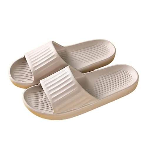 Namzi Hausschuhe Herren Damen rutschfest Schnell Trocknende Duschschuhe Badsandalen Ultrakissen Dicke Sohle (Größe:40-41, Khaki) C von Namzi