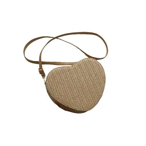 Namzi Khaki Weave Bag 1 Stück, ästhetische herzförmige gewebte Tasche, stilvoll für Dates Gatherings, elegant charmant von Namzi