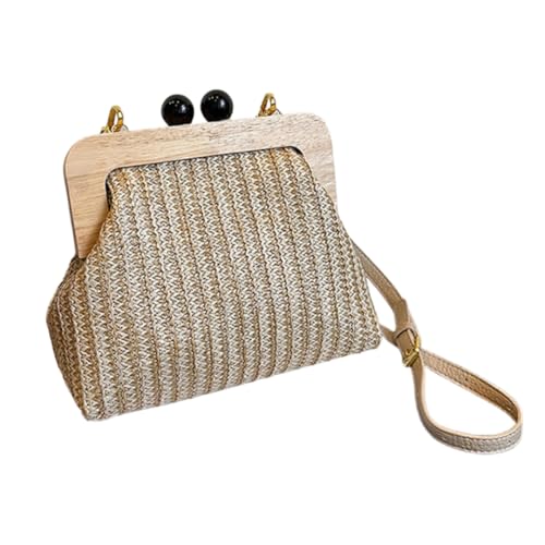 Namzi Khaki-Webtasche, 1 Stück, Stroh, quadratisch, gewebte Tasche, stilvolle Mini-Tragetasche, perfekt für den täglichen Gebrauch von Namzi