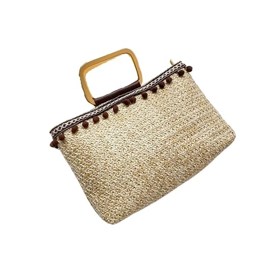 Namzi Khaki-Webtasche, 1 Stück, stilvoll für Handgras, gewebte Tasche, Strandpicknicks, trendig und langlebig Namzi Khaki-Webtasche, 1 Stück, stilvoll für Handgras, gewebte Tasche, Strandpicknicks, trendig und langlebig von Namzi