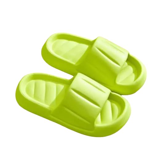 Namzi Kissen Hausschuhe Damen Herren rutschfest Schnell Trocknend Duschkleber Badezimmer Sandalen Ultrakissen Dicke Sohle (Größe:40-41, Grün) G von Namzi