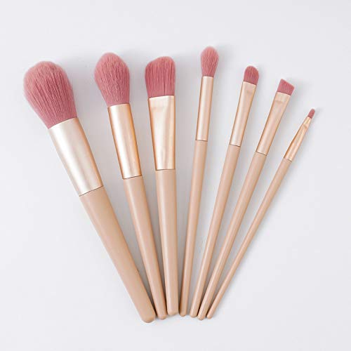 Namzi Make-up-Pinsel, Make-up-Pinsel-Set, 7-teilig, Reise-Make-up-Pinsel-Set, Kosmetikpinsel für Gesicht, Foundation, Rouge, Lidschatten (Rosa) von Namzi
