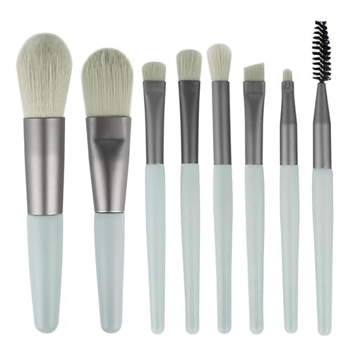 Namzi Make-up-Pinsel, Make-up-Pinsel-Set, Mini, 8-teiliges Reise-Make-up-Pinsel-Set, Kosmetikpinsel für Gesicht, Foundation, Rouge, Lidschatten (grün) von Namzi