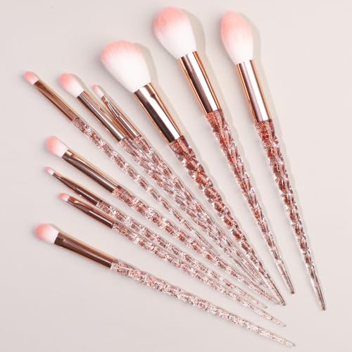 Namzi Make-up-Pinsel-Set, 10 Stück, hochwertige synthetische Grundierung, Puder, Concealer, Lidschatten, Rouge, Make-up-Pinsel, Pink C von Namzi