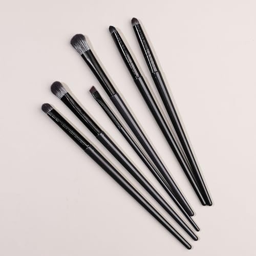 Namzi Make-up-Pinsel-Set, 6-teilig, hochwertig, synthetische Grundierung, Puder, Concealer, Lidschatten, Rouge, Nvay Blue Make-up-Pinsel, Schwarz von Namzi