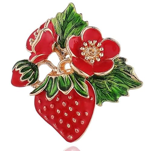 Namzi Modische Obstbrosche für Damen, Emaille, Revers, kreatives Kleid, Accessoires, Schmuck, zierliches Retro-Geschenk, Stil 06, 2 Stück Namzi Modische Obstbrosche für Damen, Emaille, Revers, kreatives Kleid, Accessoires, Schmuck, zierliches Retro-Geschenk, Stil 06, 2 Stück von Namzi