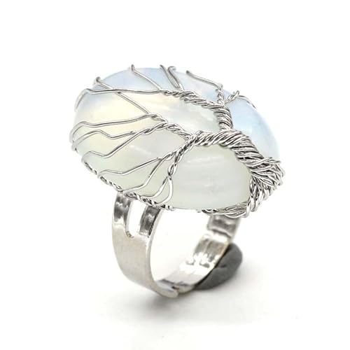 Namzi Ovaler verstellbarer Ring in Proteinfarbe, 1 Stück, ovales Design, verstellbarer Ring, stilvoll für den täglichen Gebrauch von Namzi