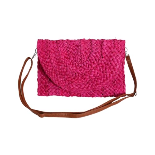 Namzi Pink Weave Bag 1 Stück Stroh Single Umhängetasche Stilvoll für Marktreisen Spaziergänge Leicht Trendy Namzi Pink Weave Bag 1 Stück Stroh Single Umhängetasche Stilvoll für Marktreisen Spaziergänge Leicht Trendy von Namzi