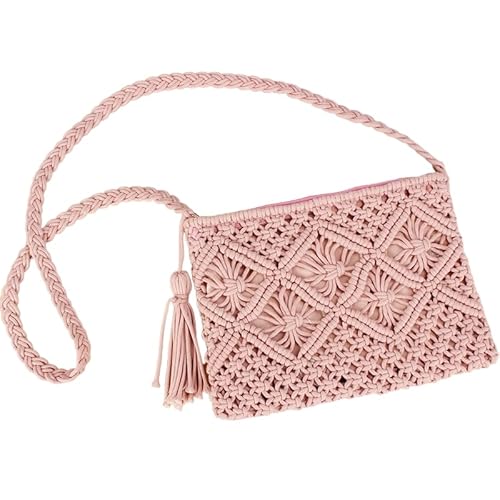 Namzi Pinke gewebte Tasche, 1 Stück, niedliche Quaste, Umhängetasche, vielseitiges Design, perfekt für Partys, tägliche Ausflüge Namzi Pinke gewebte Tasche, 1 Stück, niedliche Quaste, Umhängetasche, vielseitiges Design, perfekt für Partys, tägliche Ausflüge von Namzi