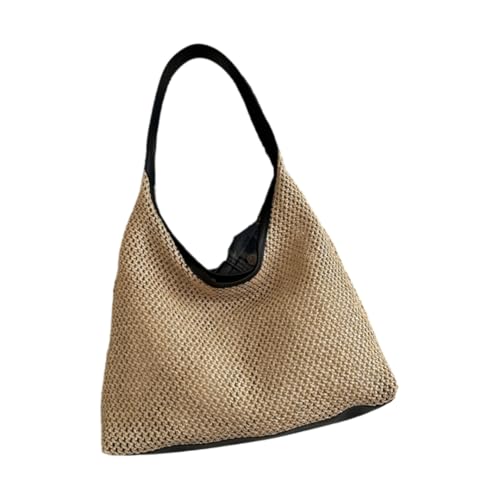 Namzi Schwarze Umhängetasche, 1 Stück, niedliche Umhängetasche mit großer Kapazität, stilvolles Graswebe-Design, perfekt für den täglichen Pendeleinkauf Namzi Schwarze Umhängetasche, 1 Stück, niedliche Umhängetasche mit großer Kapazität, stilvolles Graswebe-Design, perfekt für den täglichen Pendeleinkauf von Namzi