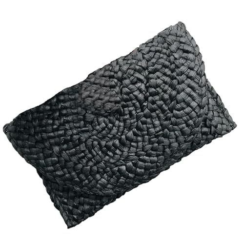 Namzi Schwarze gewebte Tasche, 1 Stück, Strohtasche, stilvoll für den täglichen Gebrauch, Outdoor-Ausflüge, leicht, trendig von Namzi