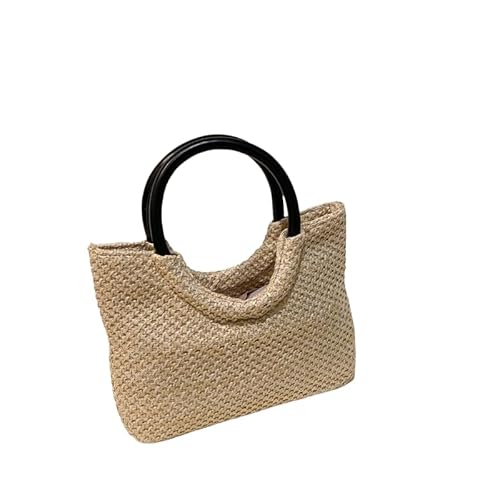 Namzi Schwarze gewebte Tasche, 1 Stück, stilvoll für Damen, gewebte Rattan-Tasche, Strandpicknick, trendig, leicht Namzi Schwarze gewebte Tasche, 1 Stück, stilvoll für Damen, gewebte Rattan-Tasche, Strandpicknick, trendig, leicht von Namzi