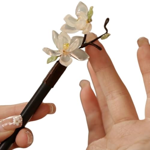 Namzi Stilvolle handgefertigte Holzhaarnadeln für Haarherstellung, Vintage-Retro-Essstäbchen für Damen, langes Haar (Haarnadeln B) von Namzi