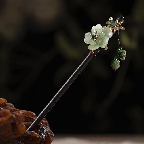 Namzi Stilvolle handgefertigte Holzhaarnadeln für Haarherstellung, Vintage-Retro-Essstäbchen für Damen, langes Haar (Haarnadeln C) von Namzi