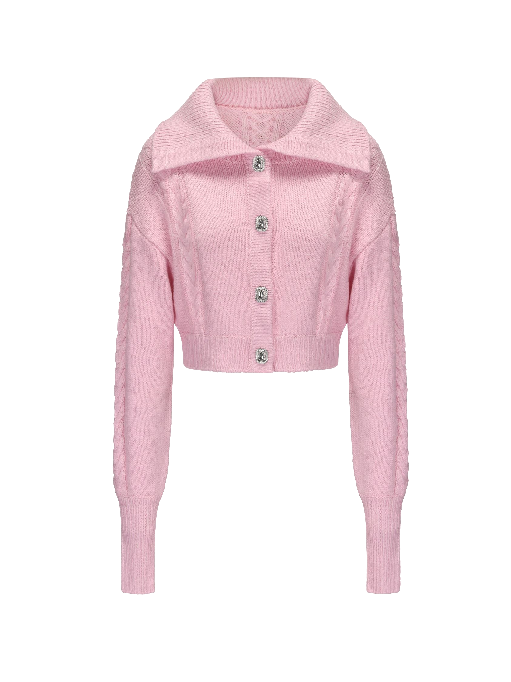 Addison Coat + Scarf Set (Pink) - Pink - M - Nana Jacqueline - Cardigans von Nana Jacqueline