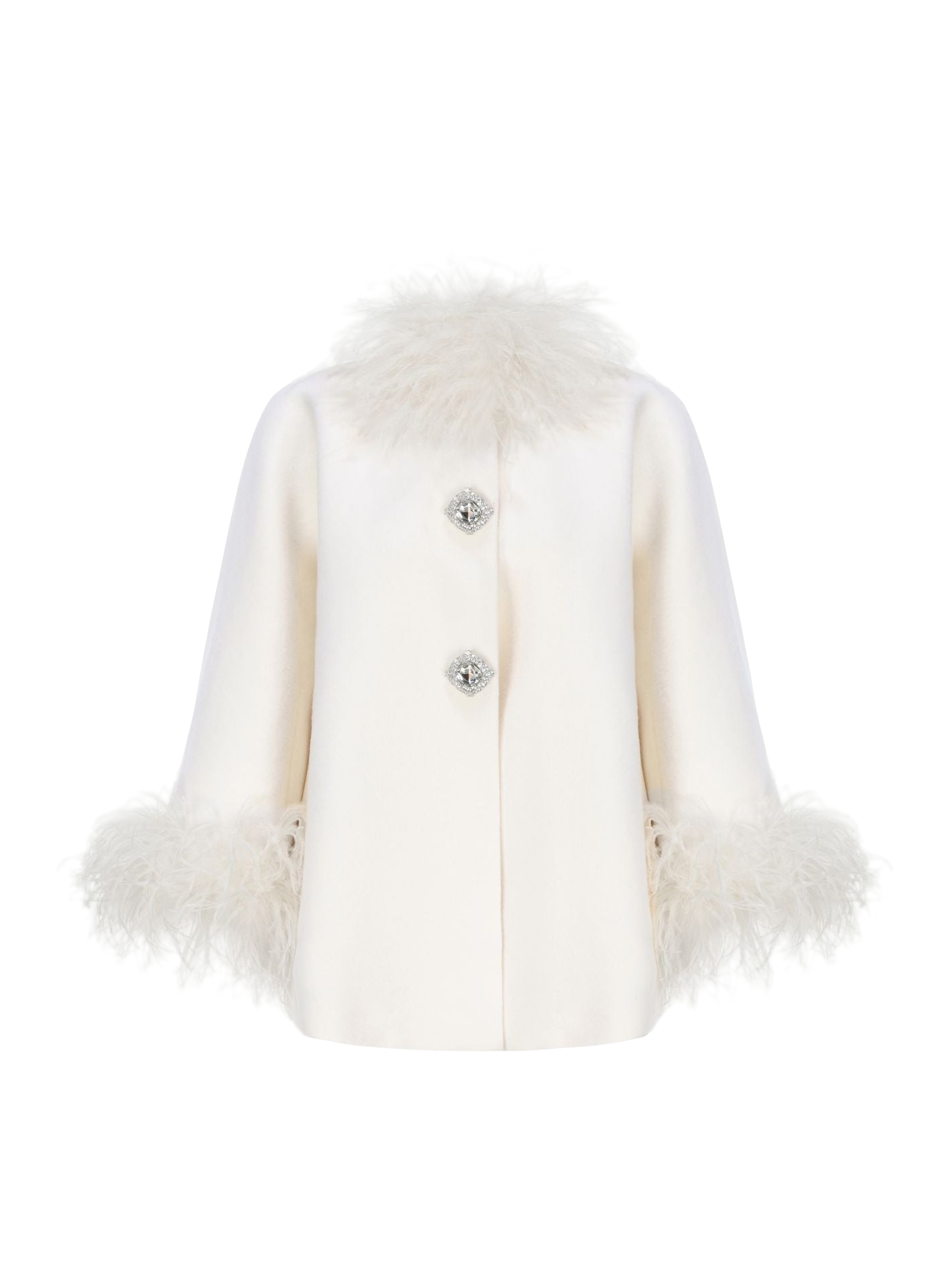 Angelica Feather Coat (White) von Nana Jacqueline