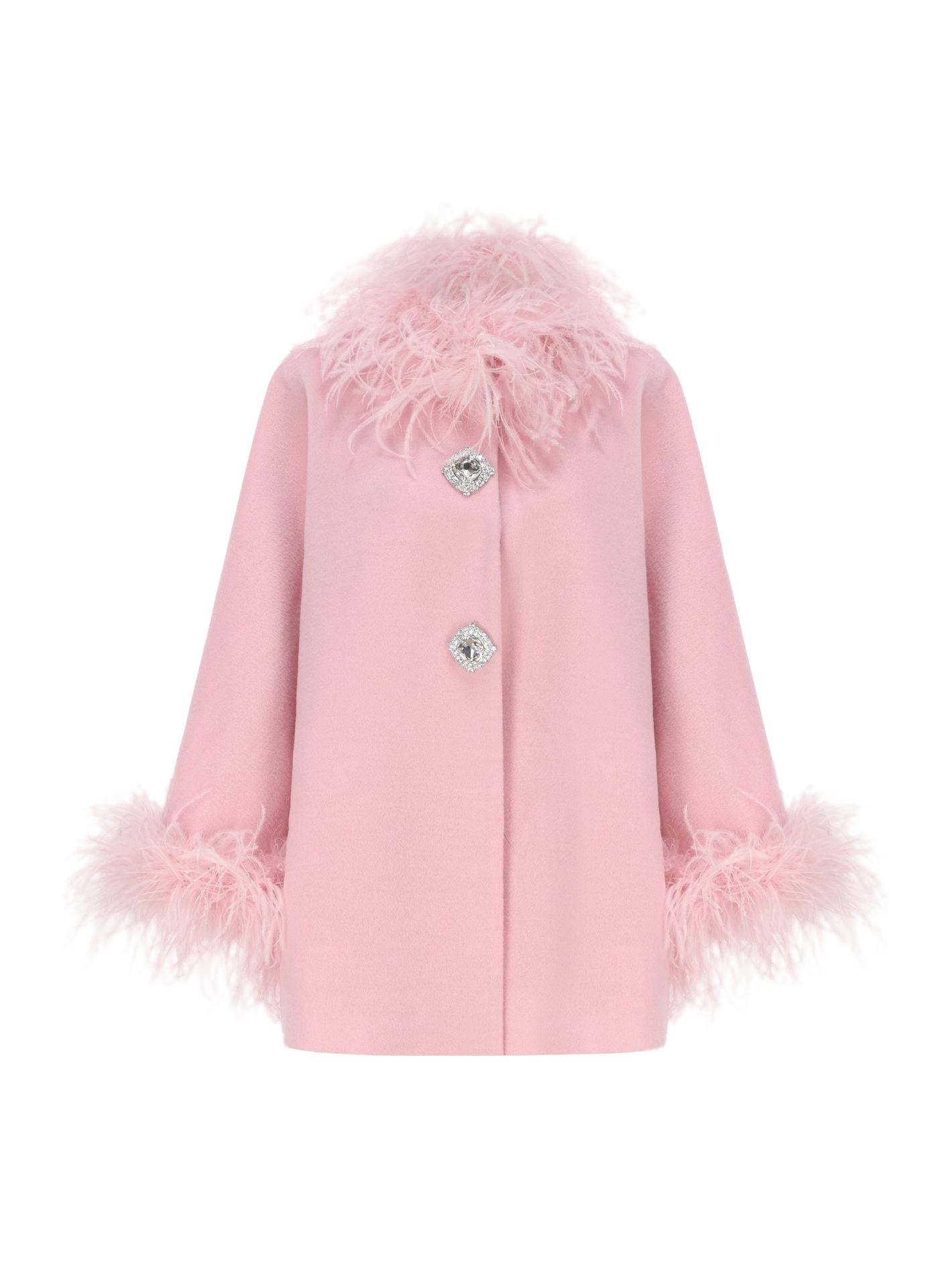 Angelica Feather Coat (Pink) von Nana Jacqueline