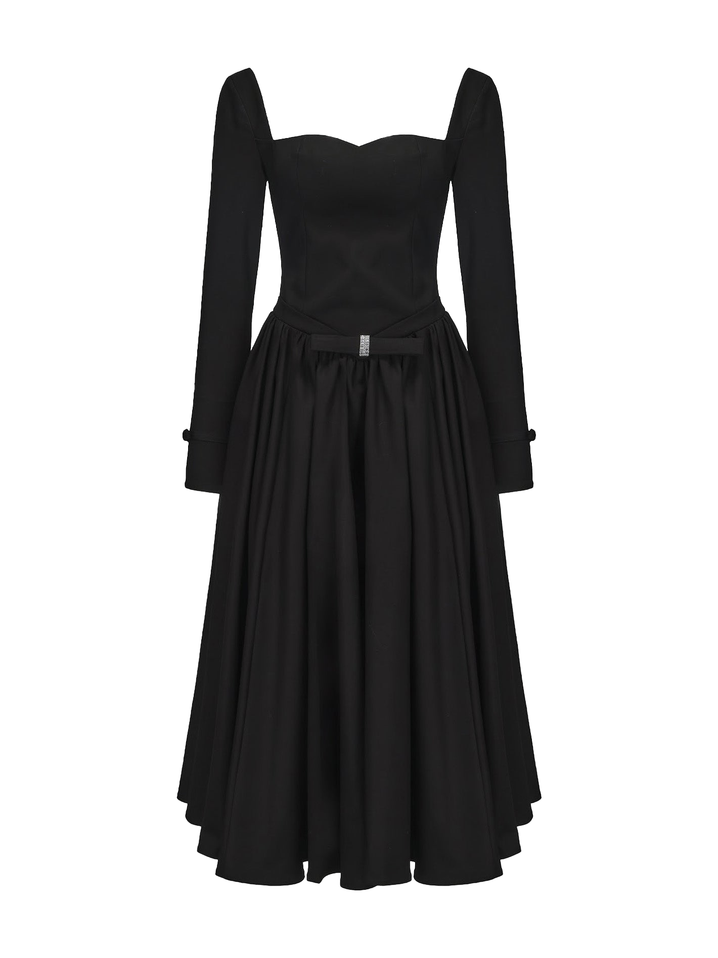 Nana Jacqueline | Bernadette Dress (Black) | Women's Black Midi dresses von Nana Jacqueline