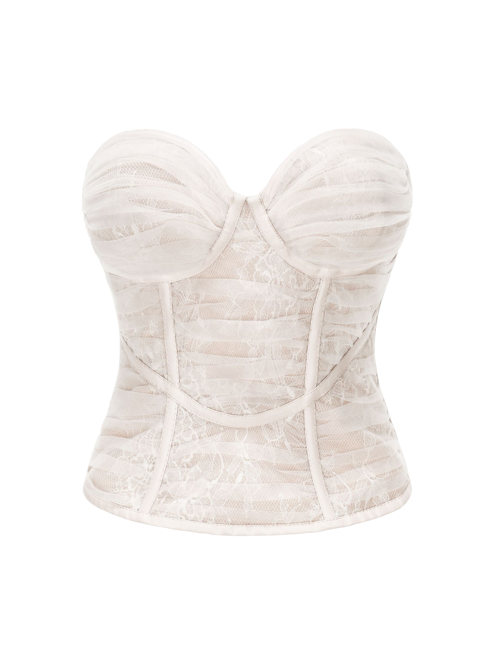 Nana Jacqueline | Cara Bustier Top (Off-White) | Women's White Bustier tops von Nana Jacqueline
