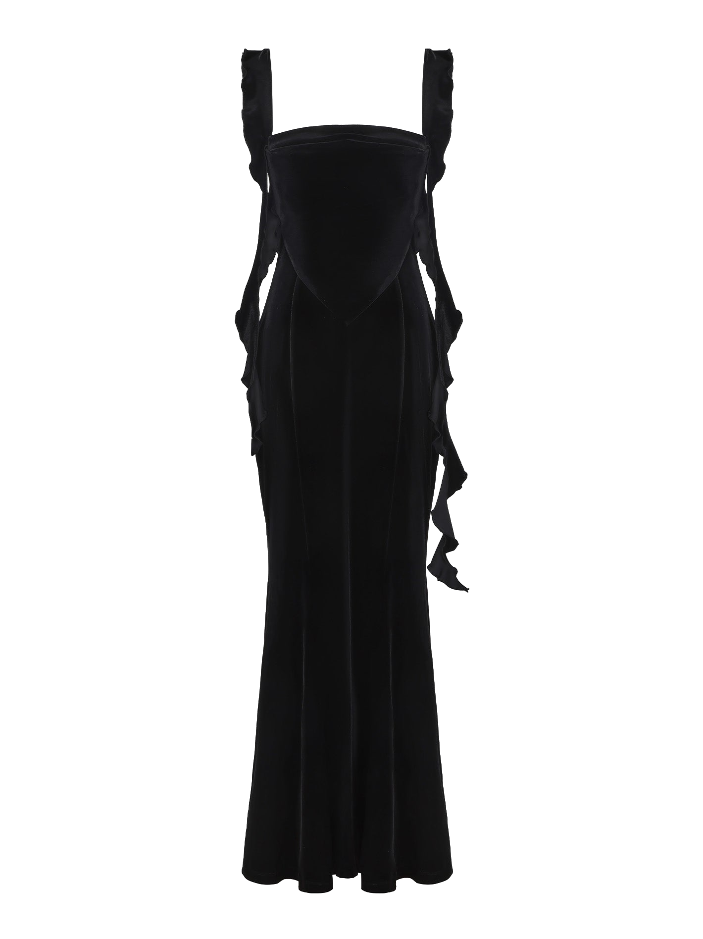 Nana Jacqueline | Caroline Velvet Dress (Black) | Women's Black Maxi dresses von Nana Jacqueline