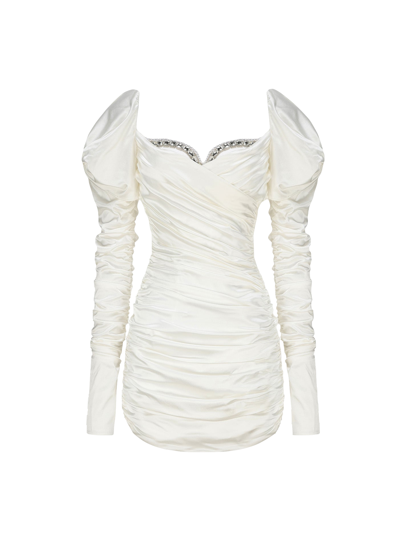 Daphne Satin Dress (White) von Nana Jacqueline