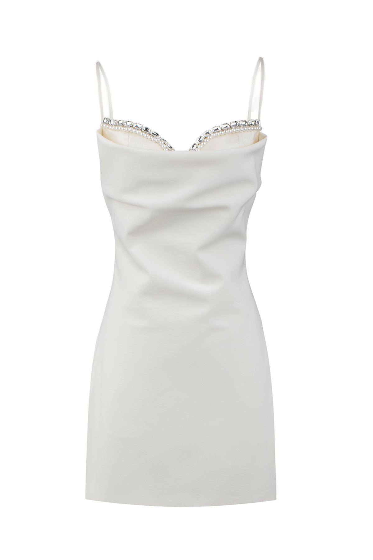 Nana Jacqueline | Elsie Dress (White) | Women's White Mini dresses von Nana Jacqueline