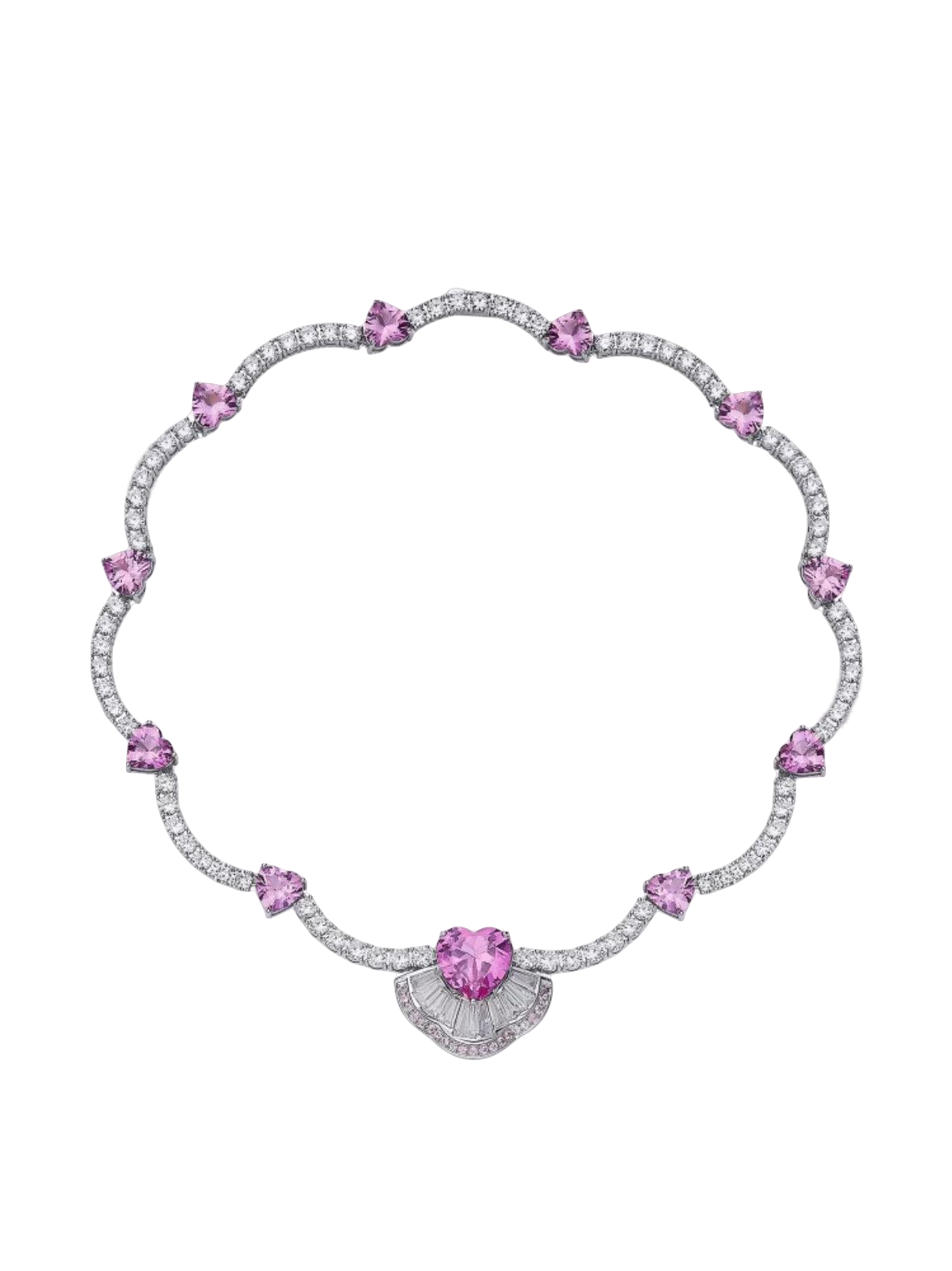 Emilia Heart Necklace (Pink) (Final Sale) von Nana Jacqueline