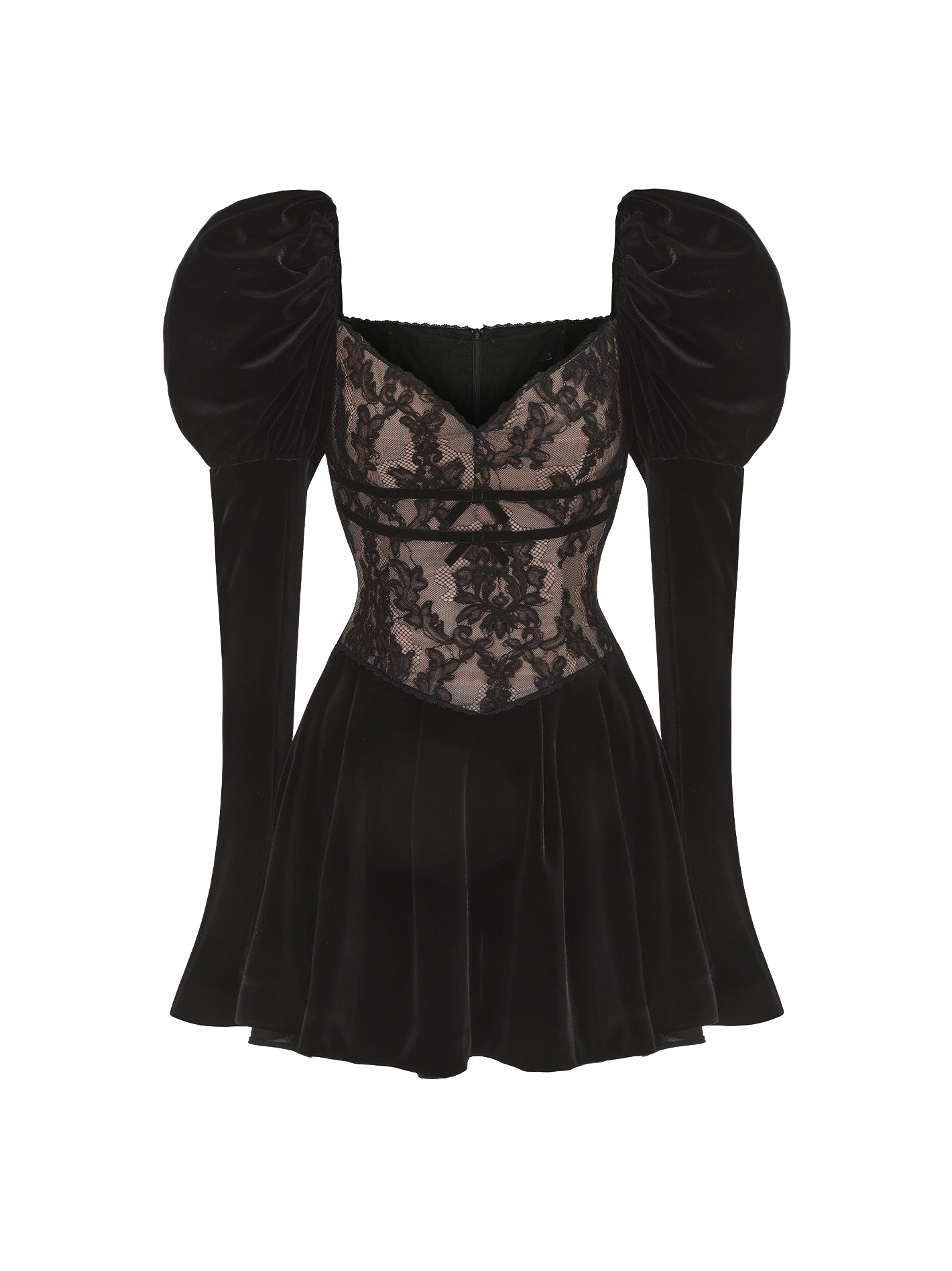 Nana Jacqueline | Evelyn Velvet Dress (Black) | Women's Black Mini dresses von Nana Jacqueline