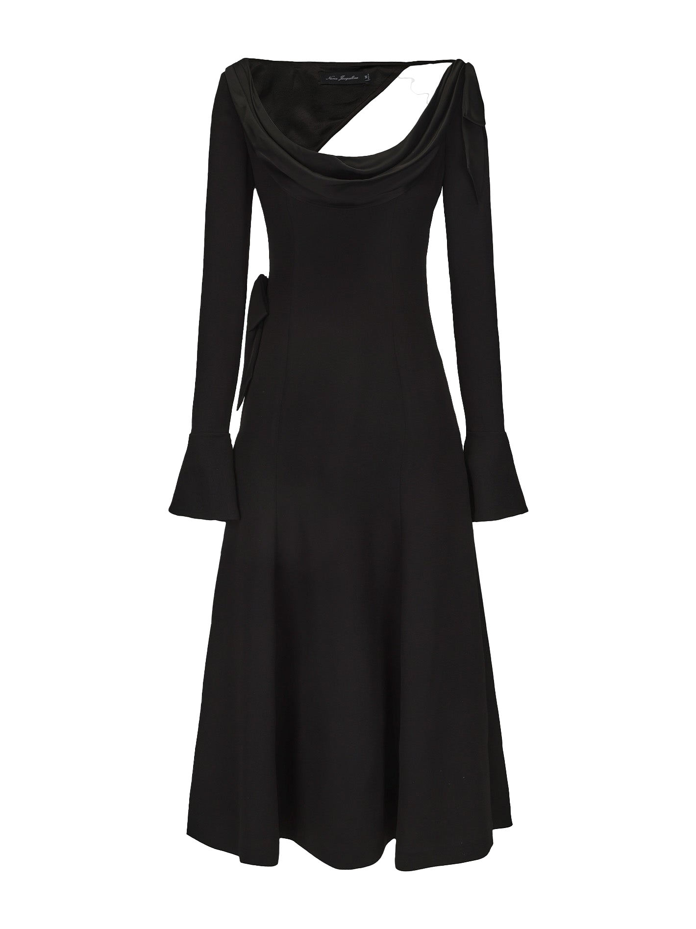 Nana Jacqueline | Giselle Dress (Black) | Women's Black Midi dresses von Nana Jacqueline