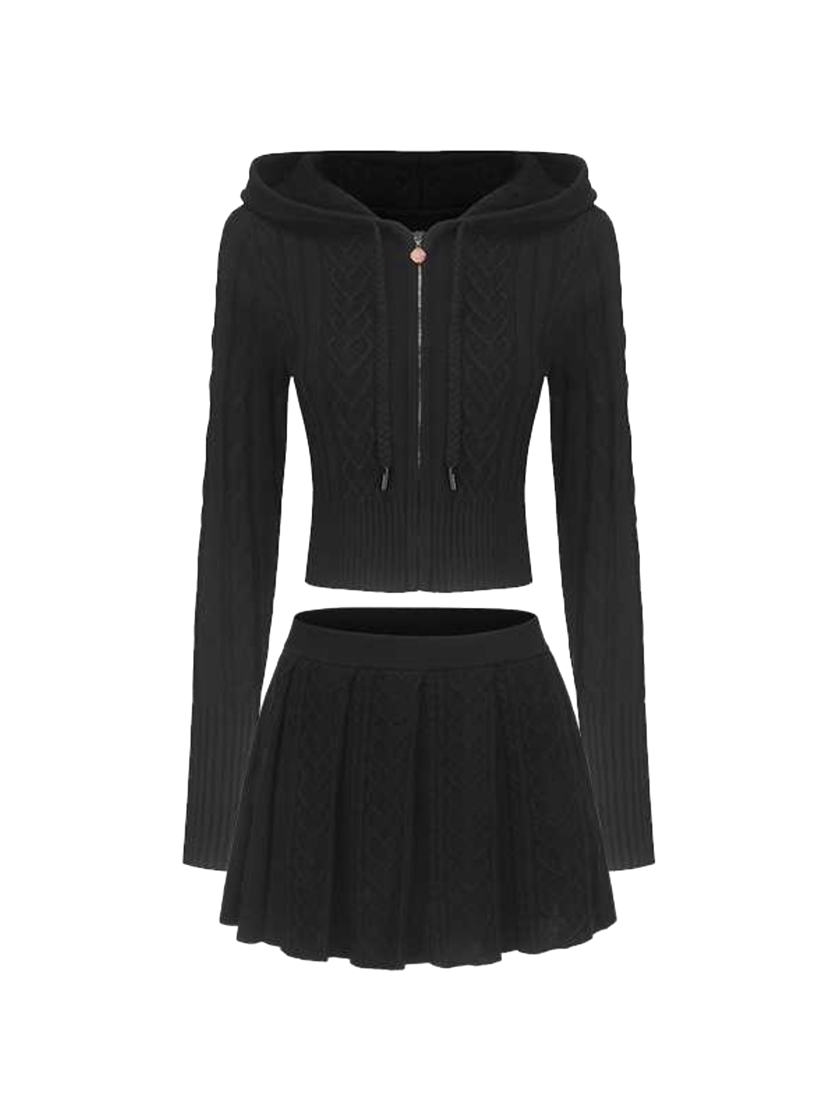 Nana Jacqueline | Jailina Knit Set (Black) | Women's Black Skirt sets von Nana Jacqueline