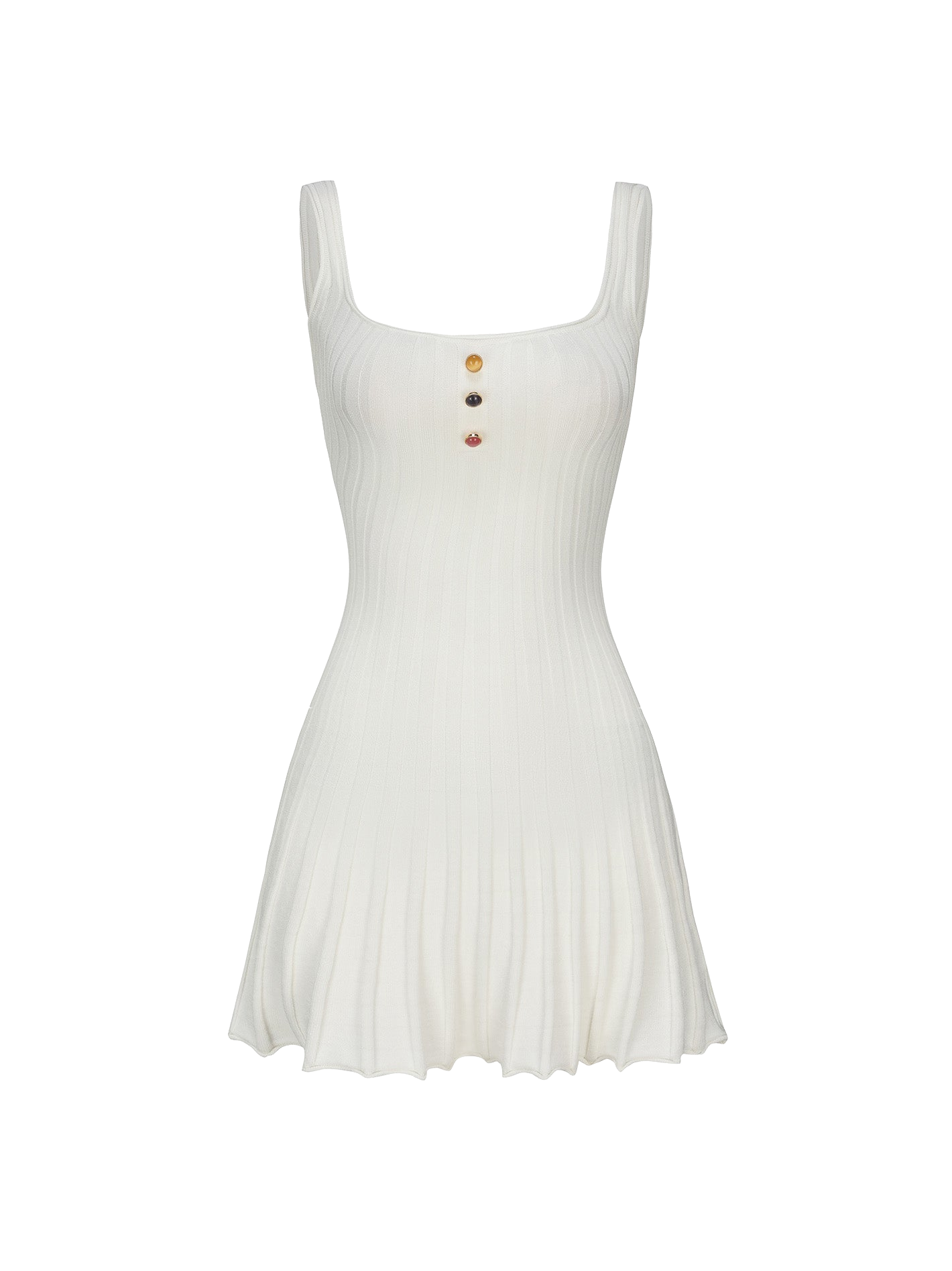 Nana Jacqueline | Janelle Knit Dress (White) | Women's White Mini dresses von Nana Jacqueline