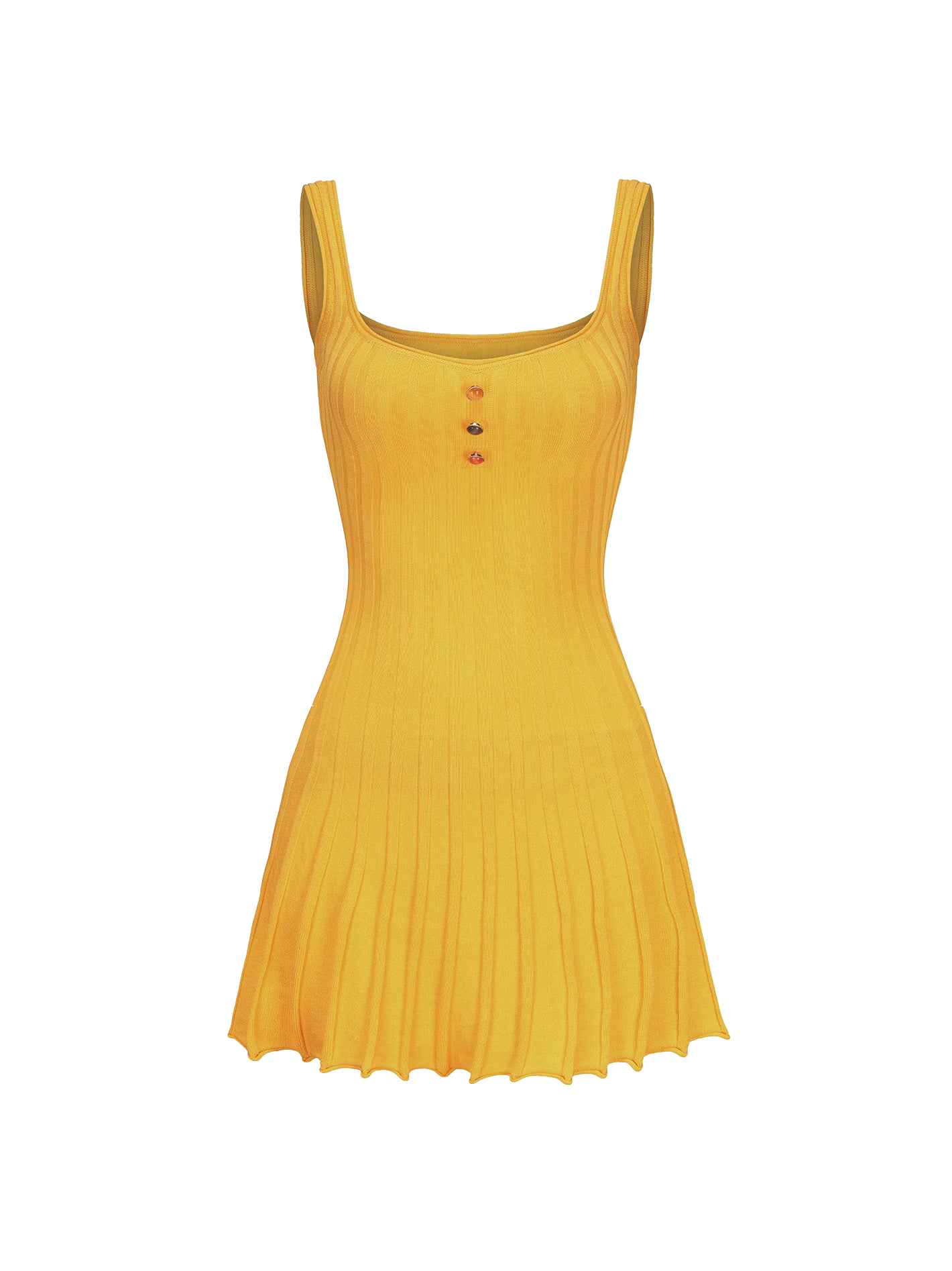 Nana Jacqueline | Janelle Knit Dress (Yellow) | Women's Yellow Mini dresses von Nana Jacqueline