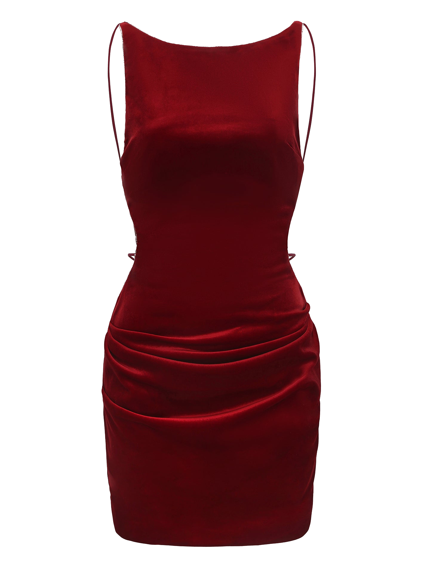Nana Jacqueline | Lucia Velvet Dress (Red) | Women's Red Mini dresses von Nana Jacqueline
