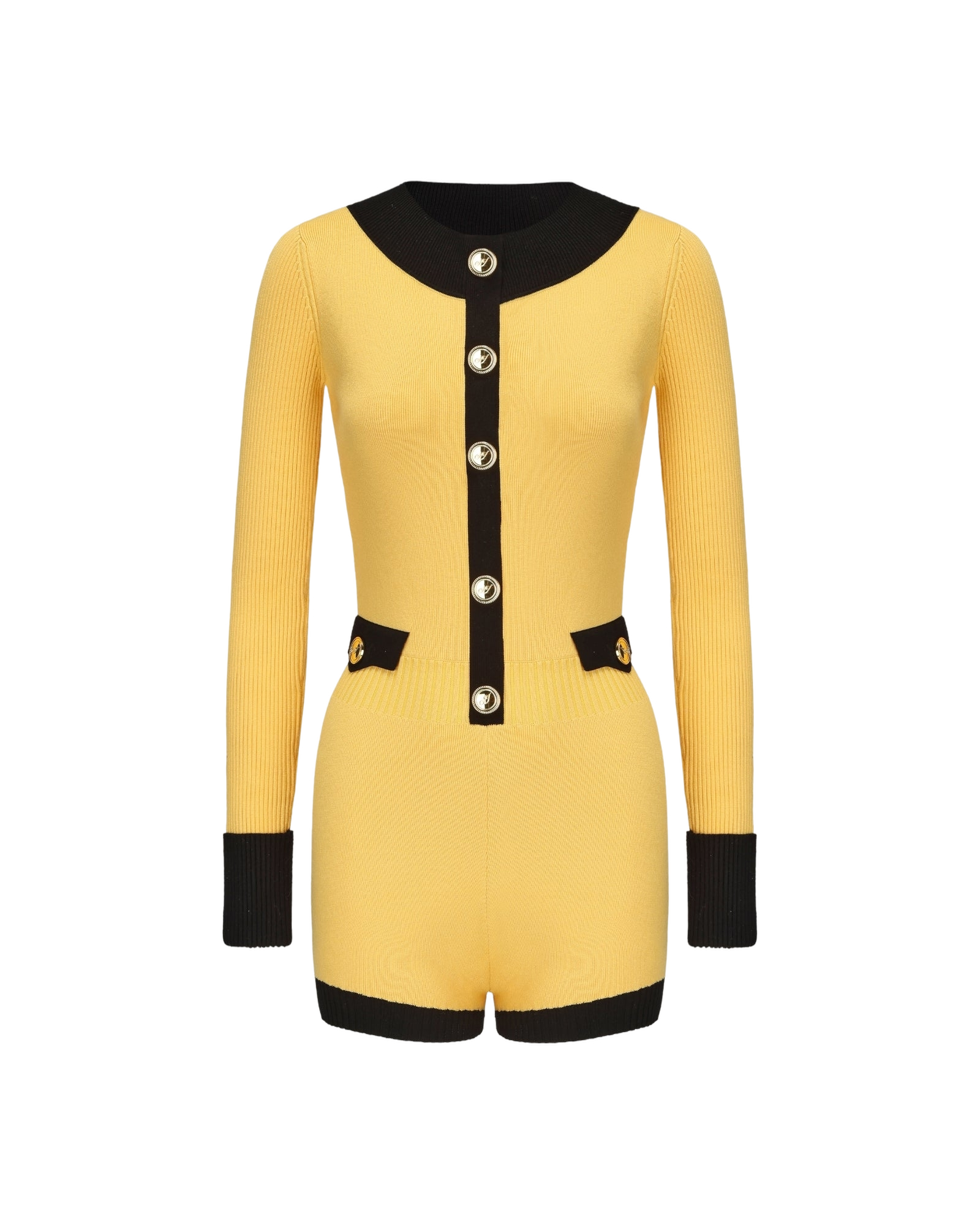 Nana Jacqueline | Matilda Knit Jumpsuit (Yellow) | Women's Yellow Sets von Nana Jacqueline