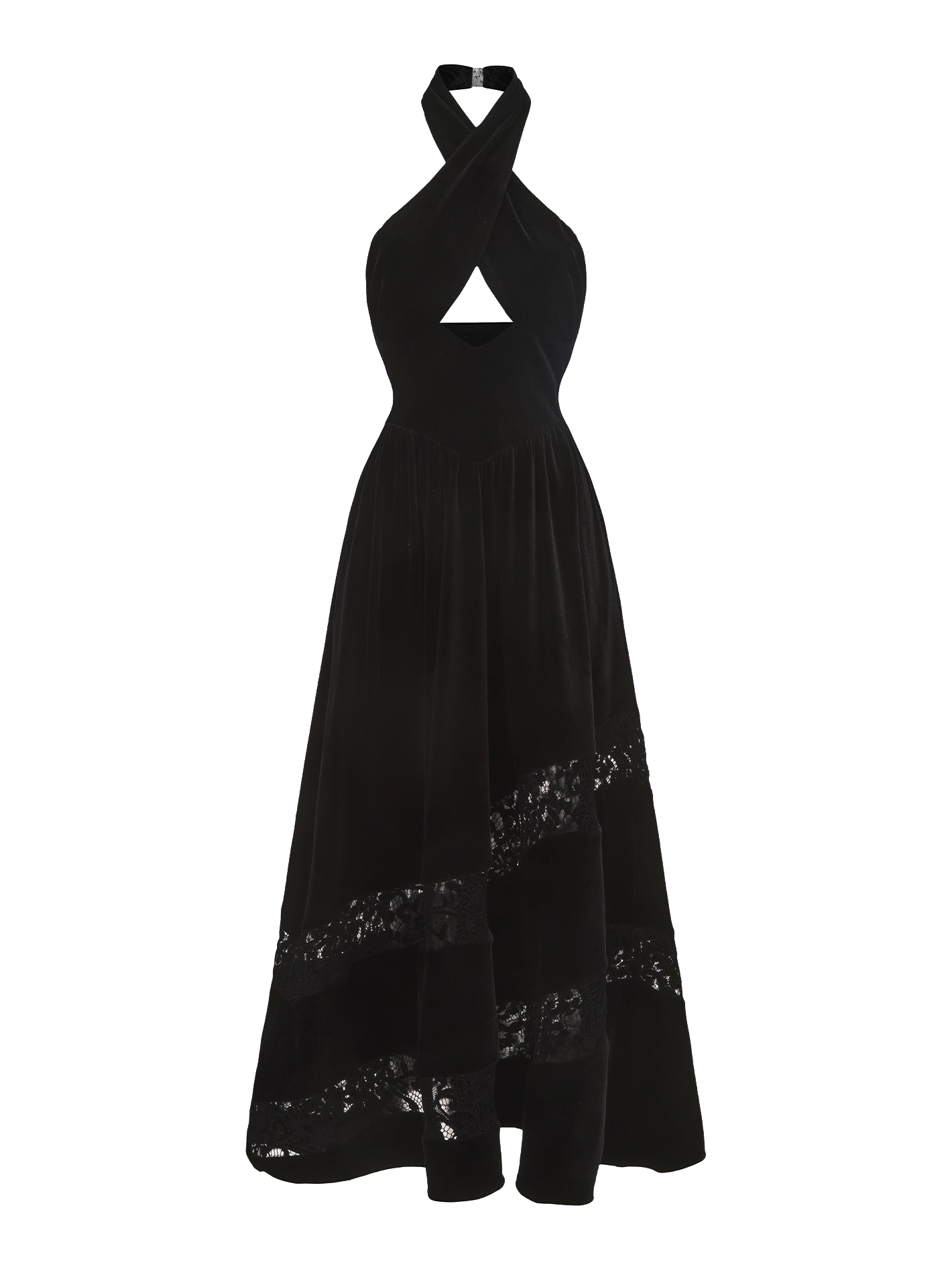 Nana Jacqueline | Maxine Velvet Dress (Black) | Women's Black Maxi dresses von Nana Jacqueline