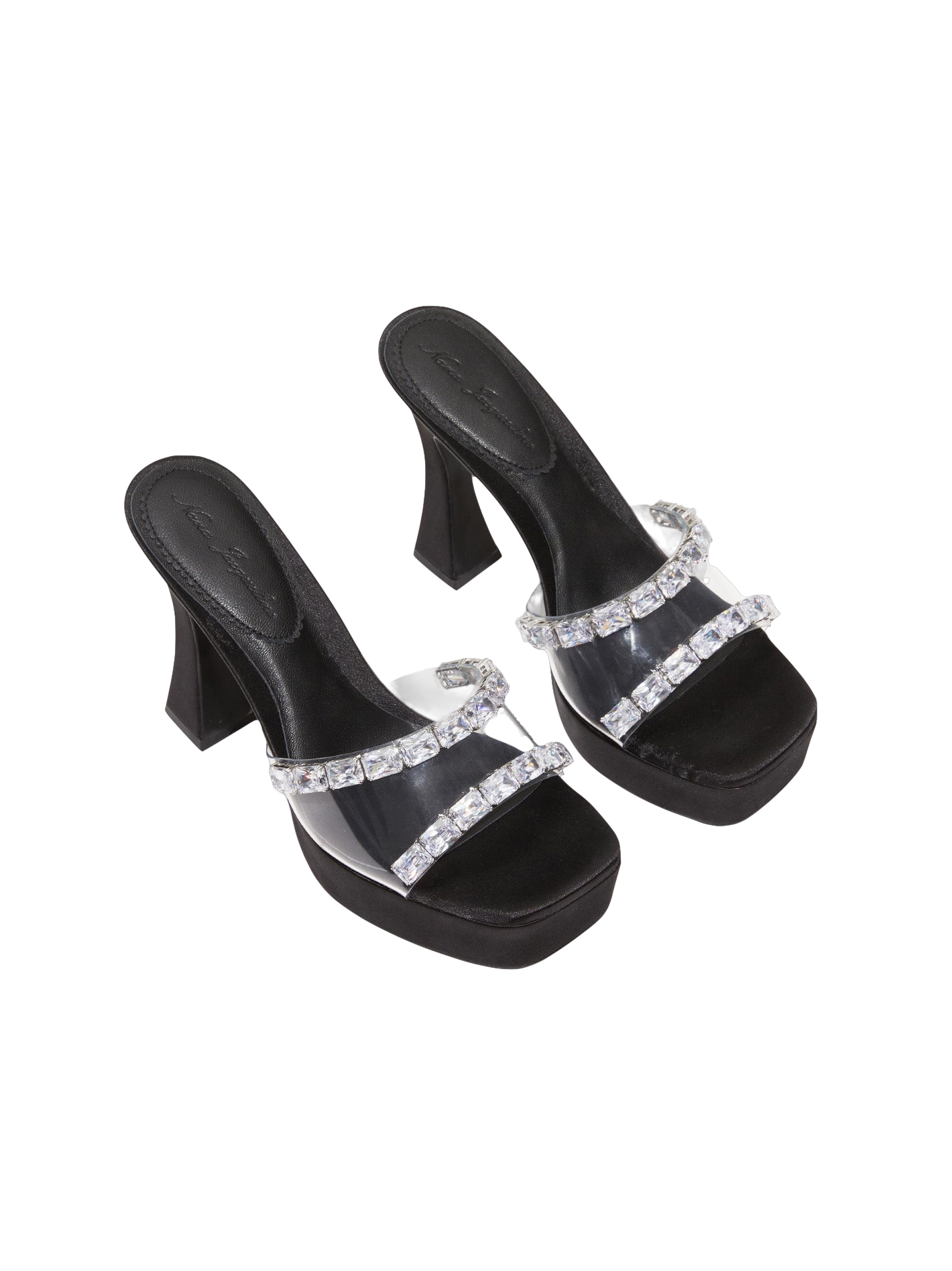 Nana Jacqueline | Mirabel Diamond Heels (Black) | Women's Black Sandals von Nana Jacqueline
