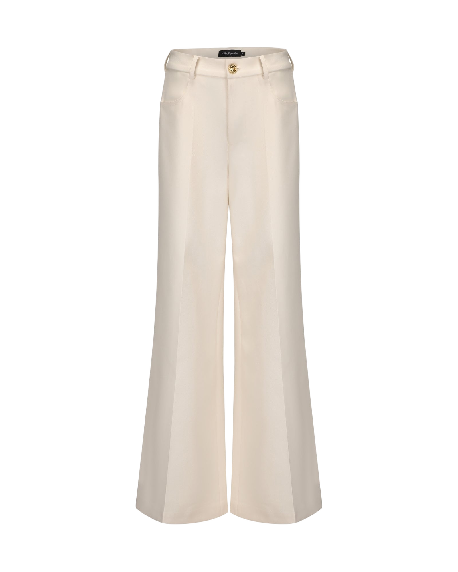 Nana Jacqueline | Selena Pants (White) | Women's Ghost White Wide leg pants von Nana Jacqueline