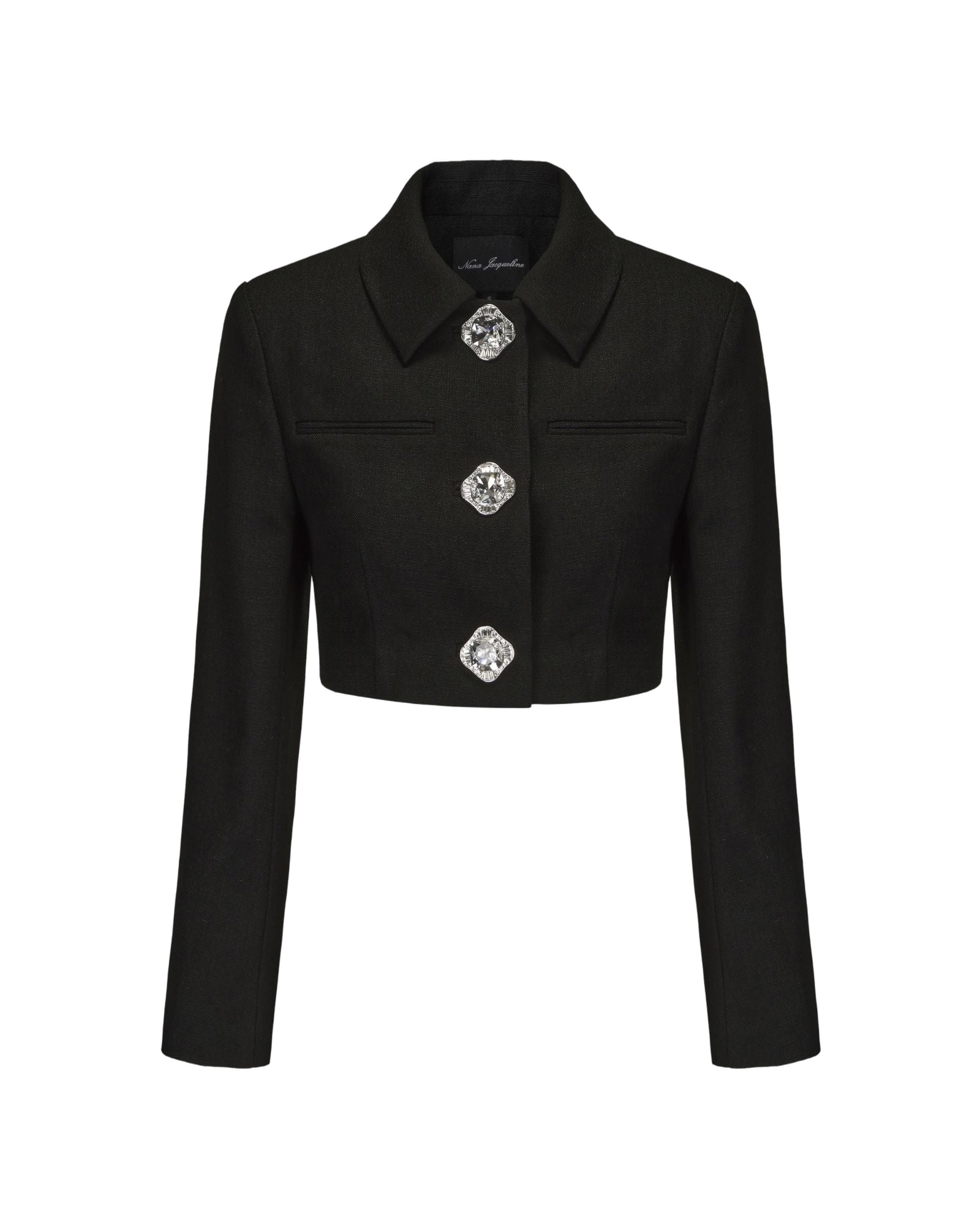 Nana Jacqueline | Tatiana Crop Blazer (Black) | Women's Black Blazers von Nana Jacqueline