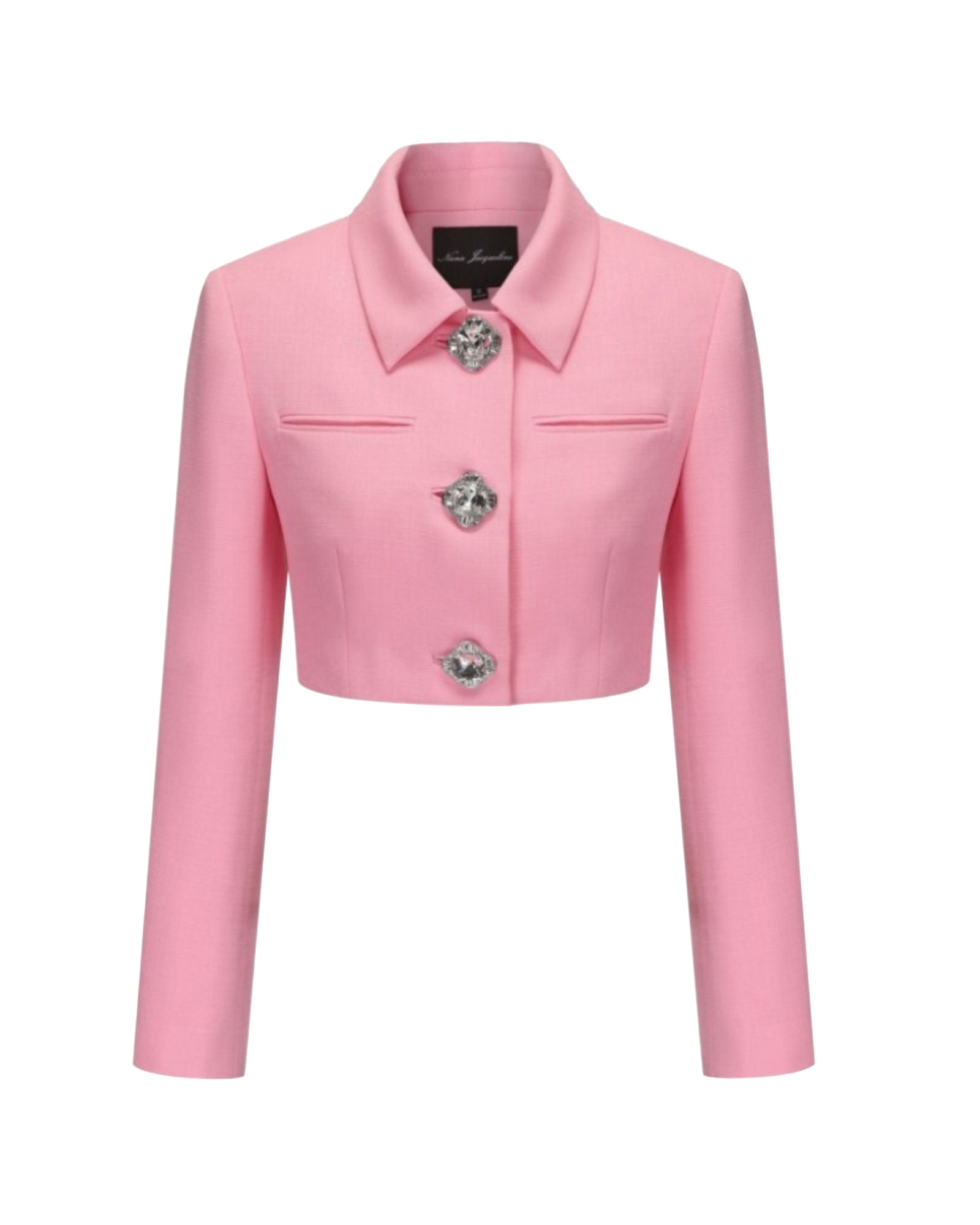 Tatiana Crop Blazer (Pink) - Pink - L - Nana Jacqueline - Cropped jackets von Nana Jacqueline