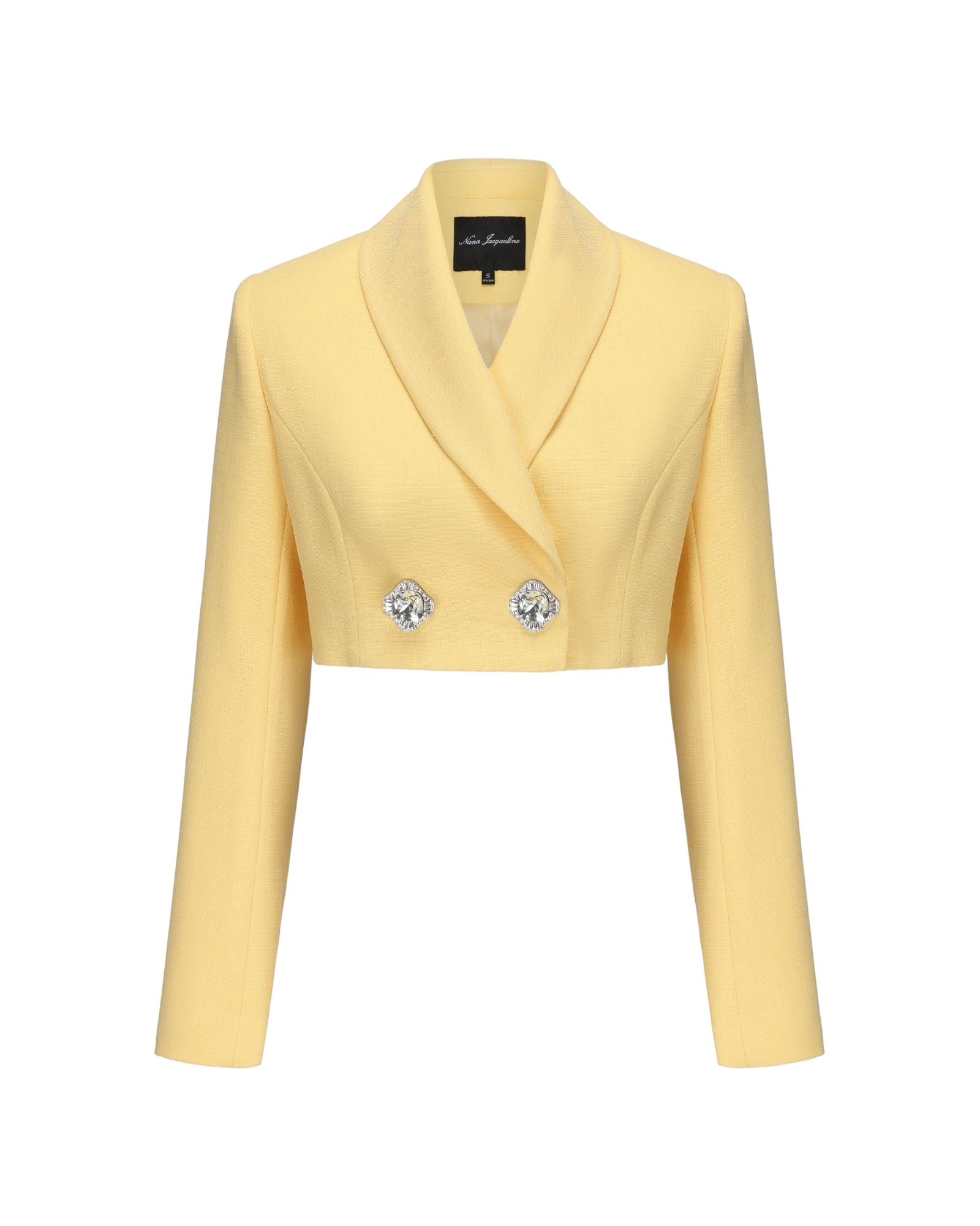 Nana Jacqueline | Veronica Crop Blazer (Yellow) | Women's Yellow Blazers von Nana Jacqueline