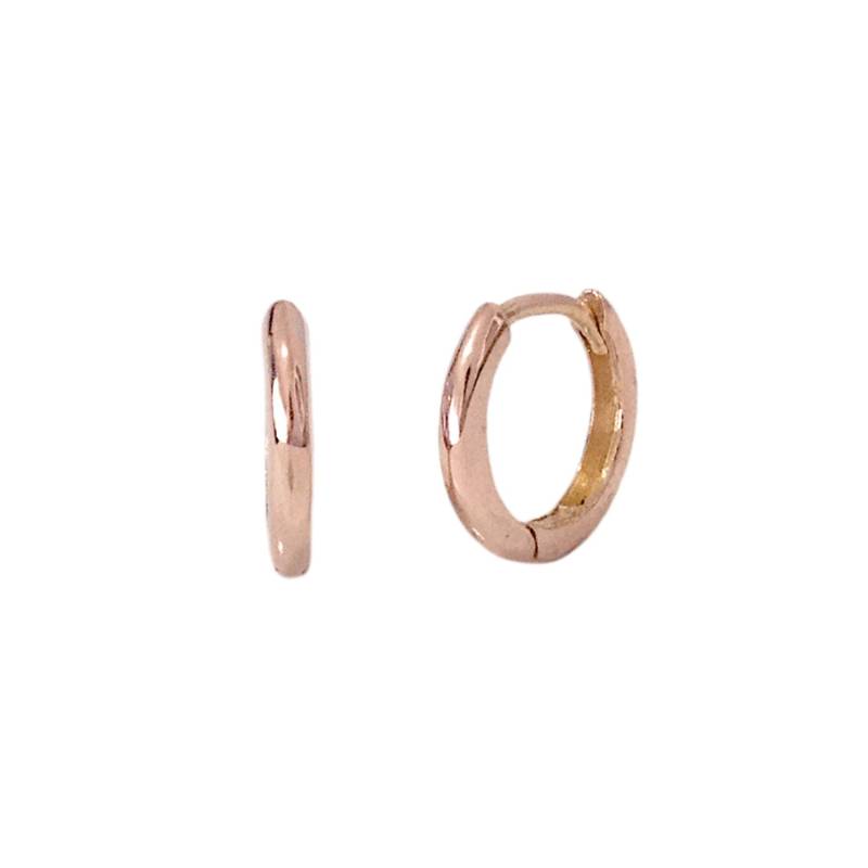 10 Mm X 7, 5 14K Solid Gold Huggie Scharnier Klapp Hoop Ohrringe | 3/8 " Med Sz | Cartilage Cuff, Helix, Lippe, Nase, Septum PiercingPaar Oder Einzel von NanaBijou
