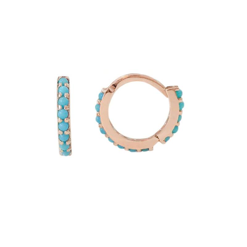 Huggie Hinged Hoop Pavé Ohrring, 8 Mm Außen X 6 Innendurchmesser ~ Xs Größe | Cartilage Cuff Helix Tragus Piercings von NanaBijou