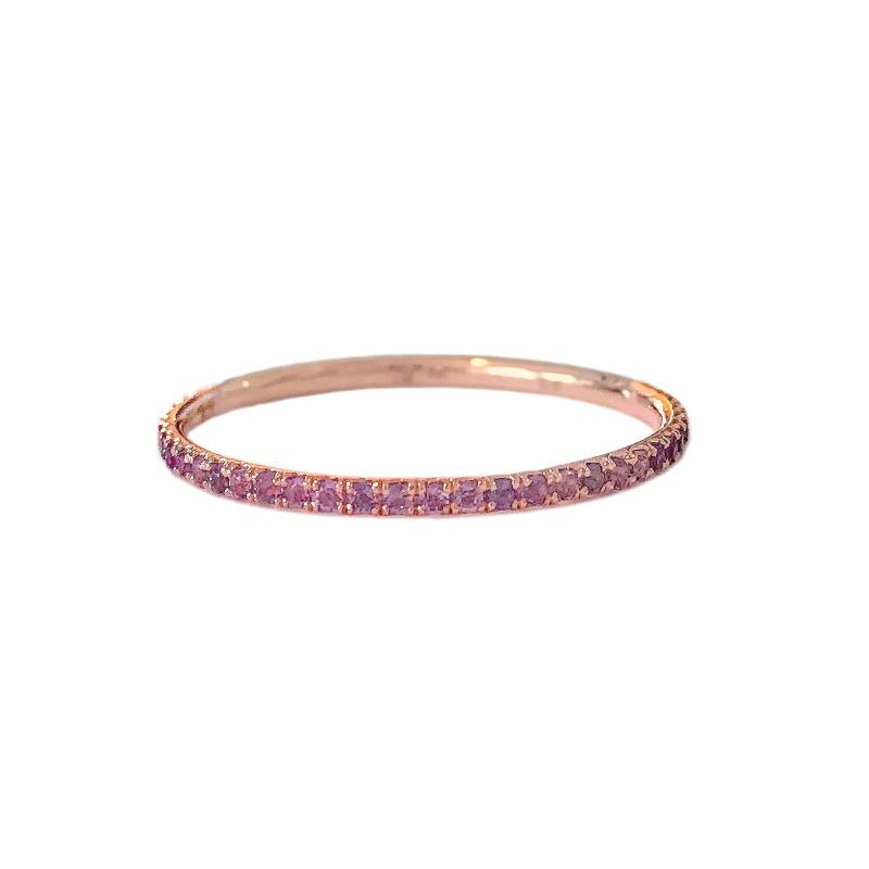 Lila Saphir 14K Gold Micro Pavé Eternity Bandring von NanaBijou