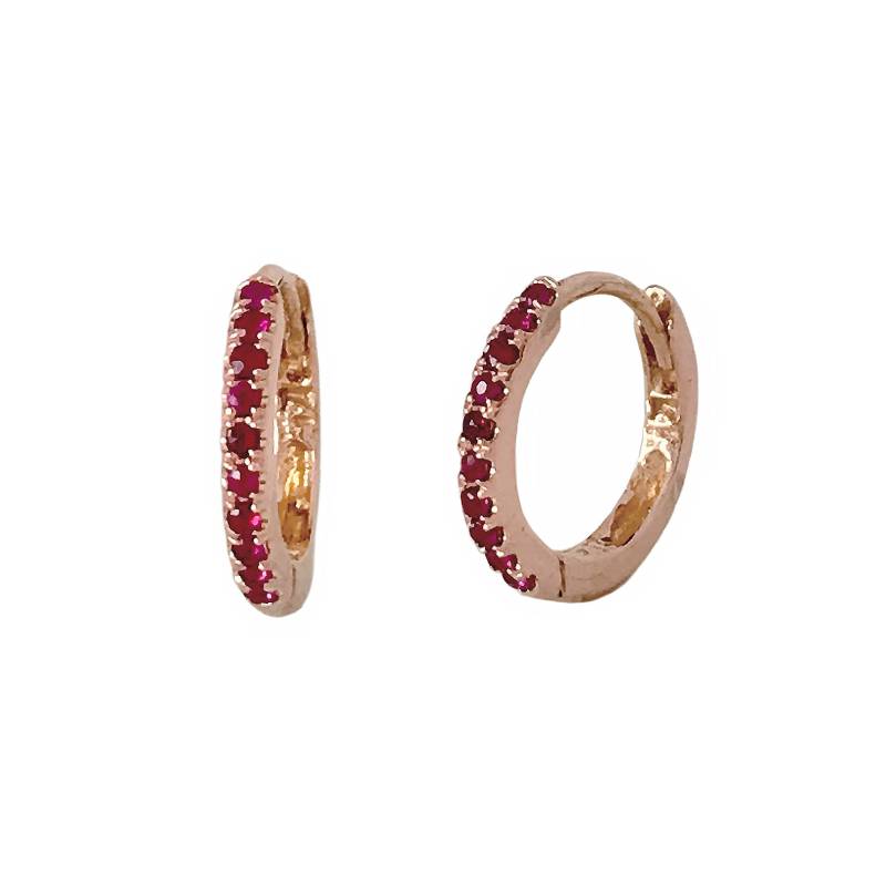 Rubin 14K Huggie Hinged Hoop Ohrring Aus Massivem Gold, 9 Mm Außen X 6 Innendurchmesser ~ Kleine Größe | Für Helix Knorpel Cuff Piercings 3/8" von NanaBijou