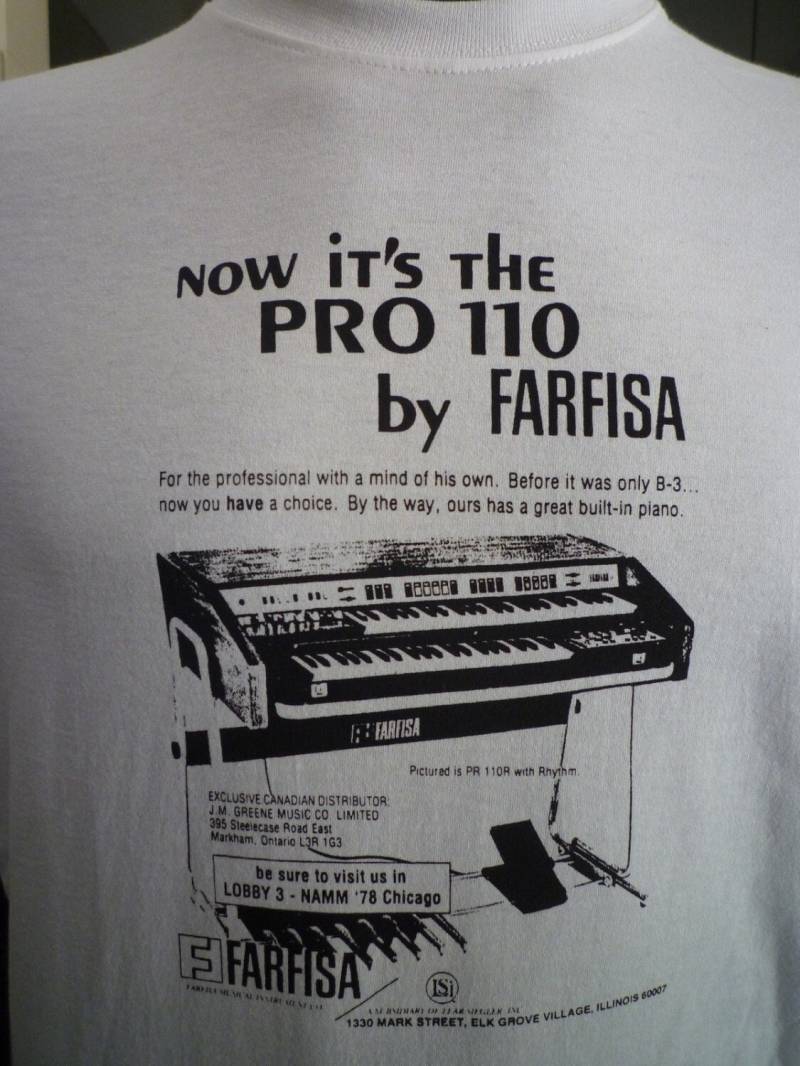 Farfisa Vintage Keyboard T-Shirt Farfisa Vintage Keyboard T-Shirt von Nanabnoam
