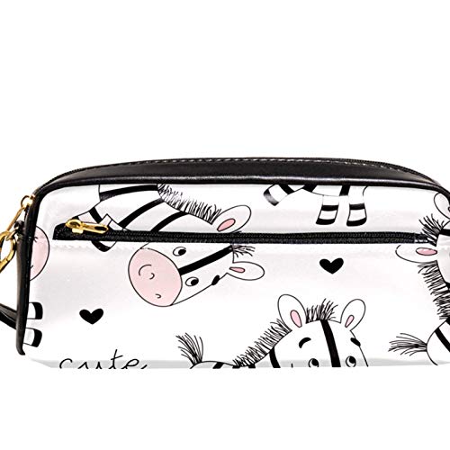 Große Kapazität Federmäppchen Tasche Schreibwaren Tasche Halter für High School College und Büro, Cartoon Zebra Idee Geschenk für Teenager Studenten von Nananma