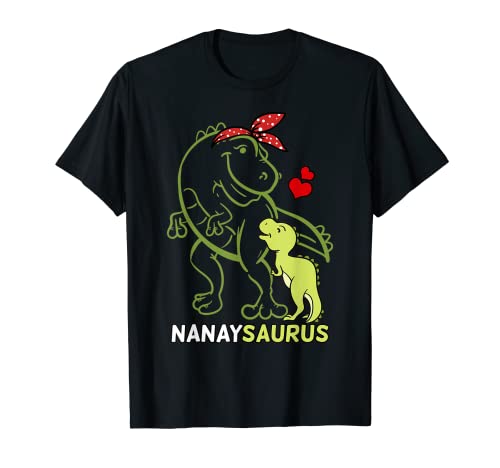 Nanaysaurus Mutter Dinosaurier Baby Mama Eltern Tag T-Shirt von Nanay of 1 Dinosaur Mommy