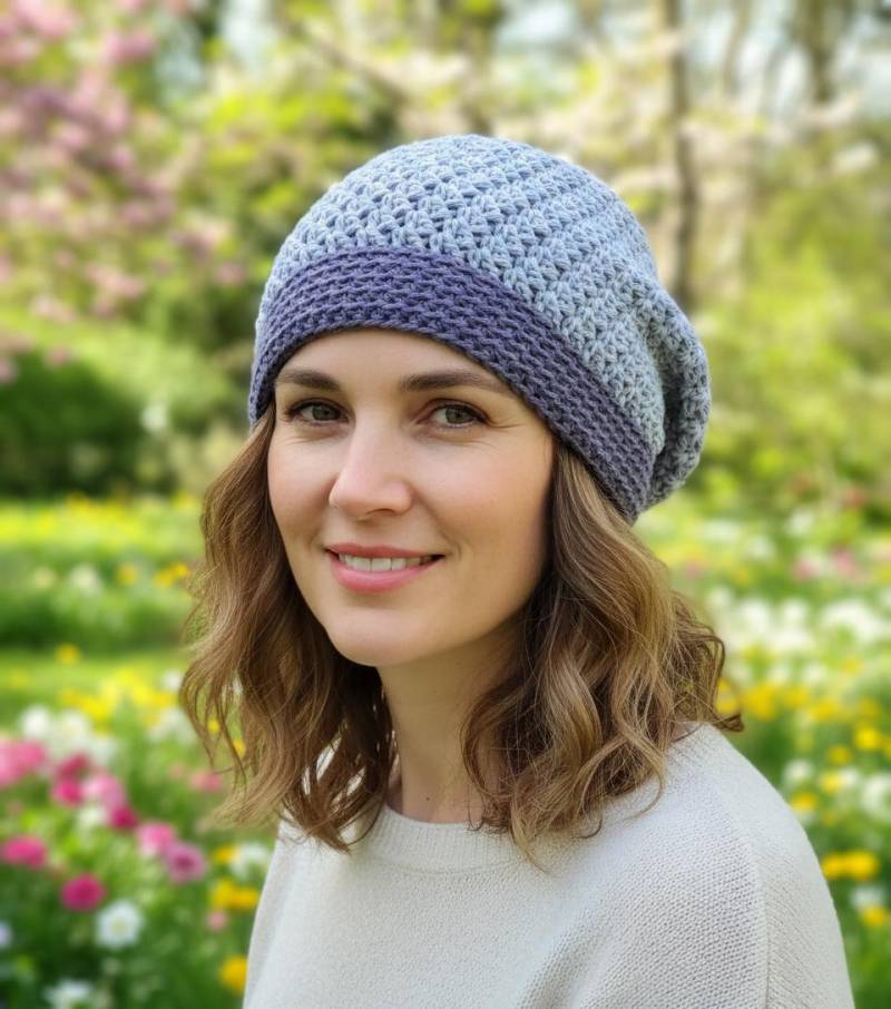 Gehäkelte Baumwoll Beanie Leichte Sommer Chemo Mütze von NancyHuberCreations