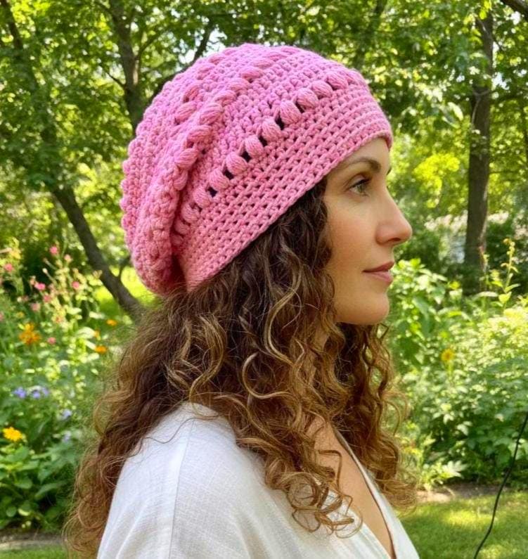 Gehäkelte Beanie Aus Baumwolle Leichte Sommer Chemo Mütze von NancyHuberCreations